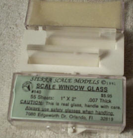 Real window glass for models
